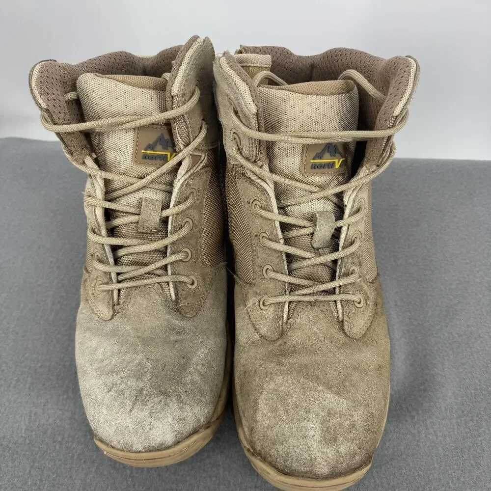 NORTIV 8 Mens 12 Tan Tactical Military Combat Work Hiking Boots A2BBVEEY